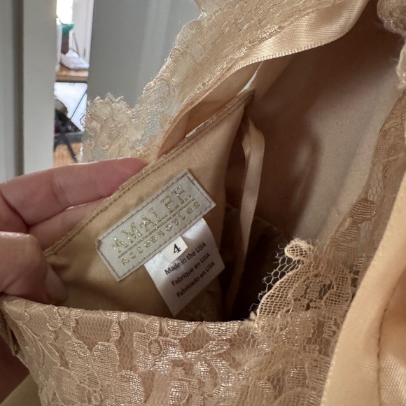 Amalee Accessories Tulle Flower Girl Formal Dress for girls size 4 - Picture 5 of 5